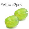 Fishing Rod Fixed Ball Rod Ball Mini Protection Anti-Collision Rod Retractor Fishing Rod Stopper Fishing Accessories - Yellow 2PCS