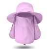 Fishing Hat/Boonie Hat; Sun hat Detachable UV Sun Screen Wide Brim Hat With Face Cover & Neck Flap; hiking hat - Light Blue