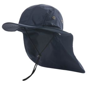 Wide Brim Sun Screen Hat With Neck Flap; Adjustable Waterproof Quick-drying Outdoor Hiking Fishing Cap For Men Women - Light Gray - 58-60cm/22.83-23.6