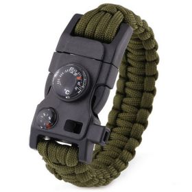 Outdoor Paracord Survival Parachute Cord Bracelet - Army Green