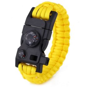 Outdoor Paracord Survival Parachute Cord Bracelet - Yellow