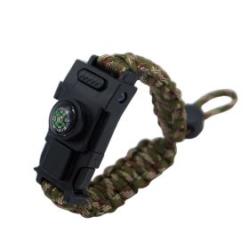 Outdoor Umbrella Rope Knife Camping Bracelet For Survival - 209army green camouflage