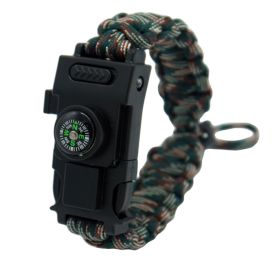 Outdoor Umbrella Rope Knife Camping Bracelet For Survival - Mountain camouflage