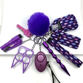 Custom Personal Safety Survival Women Alarm Window Breaker Set Girl Self Defense Keychain - Style10