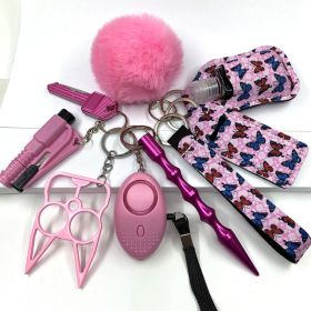 Custom Personal Safety Survival Women Alarm Window Breaker Set Girl Self Defense Keychain - Style1