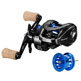 Left Handed Fishing Reel with Spool Carbon Fiber Drag - Blue