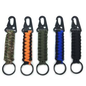 Mountaineering Survival Keychain Outdoor Hand Knitted Eagle Beak Buckle Keychain - Camouflage