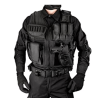 Tactical Vest for Men with Detachable Belt and Subcompact/Compact/Standard Holster for Pistol - Perfect for Airsoft and Military Training - Black CP