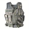 Tactical Vest for Men with Detachable Belt and Subcompact/Compact/Standard Holster for Pistol - Perfect for Airsoft and Military Training - ACU