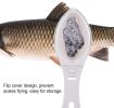 Scale Remover with Cap Fish Scales Remover Cleaner Skinner Fast Cleaning Fish Skin Remover Plastic Kitchen Fish Tools - white