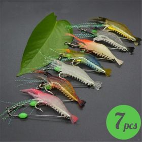 3pcs/7pcs Shrimp Lure Fishing Lures Artificial Bait - 7pcs