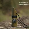 Portable Multifunctional Compass; Whistle; Thermometer; Suitable For Outdoor Camping; Survival Gear - Army Green