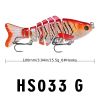 Funpesca 10cm 15.61g Hard Plastic 3d Bionic Eyes Freshwater Saltwater Bass Top Water Jointed Fish Lures - Color G