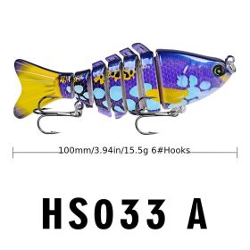 Funpesca 10cm 15.61g Hard Plastic 3d Bionic Eyes Freshwater Saltwater Bass Top Water Jointed Fish Lures - Color A