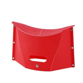 1pc Folding Stool; Solid Lightweight Portable Durable Stool For Outdoor Camping Fishing - Red