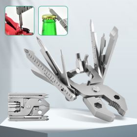 25 in 1 Multitool High Quality Folding Wire Cutter Plier with Screwdrivers;  Multifunctional wrench;  Steel Multi-tools; Multi-purpose pliers - Stainl