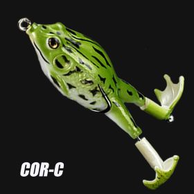 1pc Fishing Lures; Soft Frog Artificial Bait With Rotating Legs; Cool Fishing Hooks - C