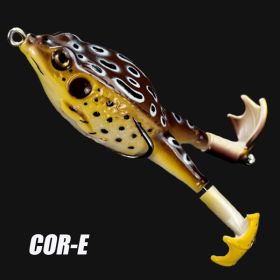 1pc Fishing Lures; Soft Frog Artificial Bait With Rotating Legs; Cool Fishing Hooks - E