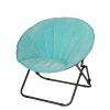 Velvet Seashell Saucer Folding Chair for Kids and Teens, Teal - Teal