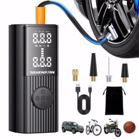 Tire Inflator Portable Air Compressor - 20000 mAh Rechargeable Air Pump -150 PSI Tire Inflation, Accurate LCD Display/Light, 3X Fast Portable Air Infl