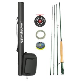 Kylebooker Fly Fishing Combo Kit 3/4/5/6/7/8 Weight Starter Fly Fishing Rod and Reel Kit  with One Travel Case - 3wt 7'6''4pc Rod,3/4 Reel