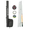 Kylebooker Fly Fishing Combo Kit 3/4/5/6/7/8 Weight Starter Fly Fishing Rod and Reel Kit  with One Travel Case - 5wt 9'0''4pc Rod,5/6 Reel