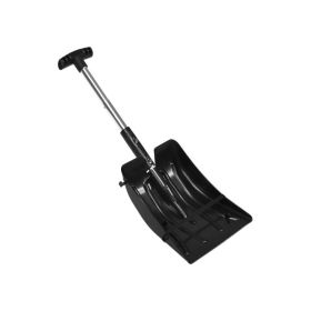 3-in-1 Snow Shovel with Ice Scraper and Snow Brush - Black