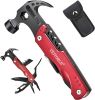 Cool Gadgets Survival Tools Hammer Multitool - Red