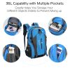 36L Outdoor Backpack Waterproof Daypack Travel Knapsack - Blue