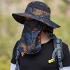 Fishing Hat; Waterproof Sun Protection Boonie Hat For Outdoor Safari Hunting Hiking Gardening - Navy Blue