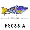 Funpesca 10cm 15.61g Hard Plastic 3d Bionic Eyes Freshwater Saltwater Bass Top Water Jointed Fish Lures - Color F