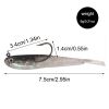 10pcs Lure Artificial Lure With Hook; Small Gray Fish Simulation Soft Bait - No Hook - 10pcs