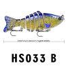 Funpesca 10cm 15.61g Hard Plastic 3d Bionic Eyes Freshwater Saltwater Bass Top Water Jointed Fish Lures - Color F