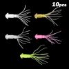 10pcs Simulation Small Squid Freshwater Lure Soft Bait; Various Colors Available - Luminous