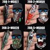 1pc Popper Lure Skull Fishing Lure Artificial Bait + 1pc Mask Magic Scarf Headband Balaclavas - (208-3+MS028)