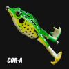 1pc Fishing Lures; Soft Frog Artificial Bait With Rotating Legs; Cool Fishing Hooks - C