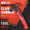 Cool Gadgets Survival Tools Hammer Multitool - Red