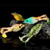 1pc Fishing Lures; Soft Frog Artificial Bait With Rotating Legs; Cool Fishing Hooks - E