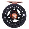 Kylebooker Fly Fishing Reel Large Arbor with Aluminum Body Fly Reel 3/4wt 5/6wt 7/8wt - Black - 5/6wt