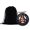 Kylebooker Fly Fishing Reel Large Arbor with Aluminum Body Fly Reel 3/4wt 5/6wt 7/8wt - Black - 5/6wt