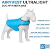 Dog Winter Coat for Very Small Dogs Waterproof Warm Jacket for Cold Weather Adjustable Doggie Coat with Velcro Blue Vest XXS Size - Airyvest