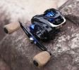 Left Handed Fishing Reel with Spool Carbon Fiber Drag - Blue