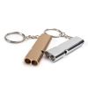 Portable Aluminum Safety Whistle For Outdoor Camping Backpacking Hiking; Emergency Survival Tool - Silvery