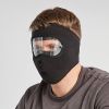 Windproof Face Warm Mask; Winter Ski Breathable Masks Fleece Face Shield Caps With HD Goggles Anti-fog Cycling Balaclava - Coffee