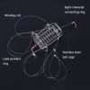 1pc Crab Trap Snare With Multiple Hooks; Reusable Bait Cage For Outdoor Crap Shrimp Lobster - Stainless Steel