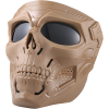 Skull Mask Full Face Tactical Masks For CS Survival Games Shooting Cosplay Movie Paintball Halloween Scary Masks - Green+Gray-Lens