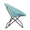 Velvet Seashell Saucer Folding Chair for Kids and Teens, Teal - Teal