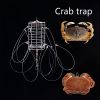 1pc Crab Trap Snare With Multiple Hooks; Reusable Bait Cage For Outdoor Crap Shrimp Lobster - Stainless Steel