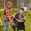 Outdoor Portable Folding Charcoal BBQ Grill Stove - Black - BBQ Grill