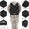 Tactical Vest for Men with Detachable Belt and Subcompact/Compact/Standard Holster for Pistol - Perfect for Airsoft and Military Training - Brown